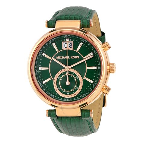 michael kors mk2581 sawyer ladies green watch|Women's Michael Kors Sawyer Green Chronograph Watch MK2581.